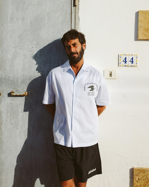 Sabbatical Postal Service Shirt Blue White