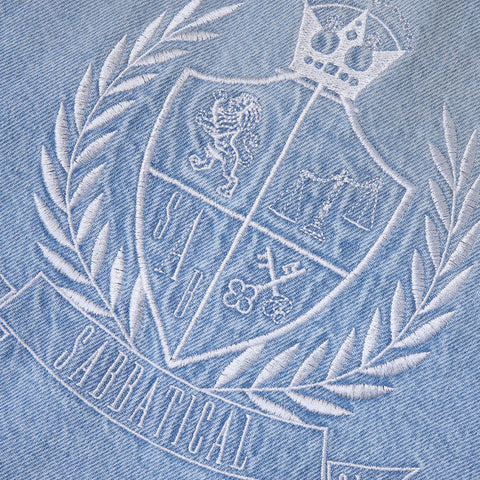 Sabbatical Crest Denim Jacket Washed Blue
