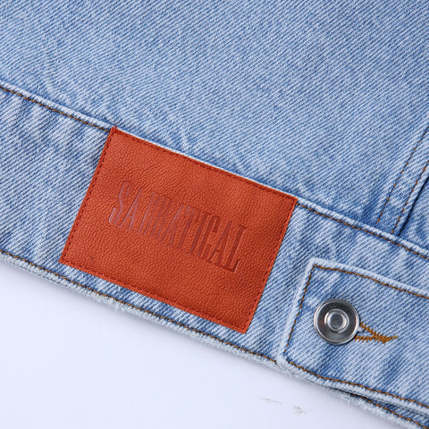 Sabbatical Crest Denim Jacket Washed Blue