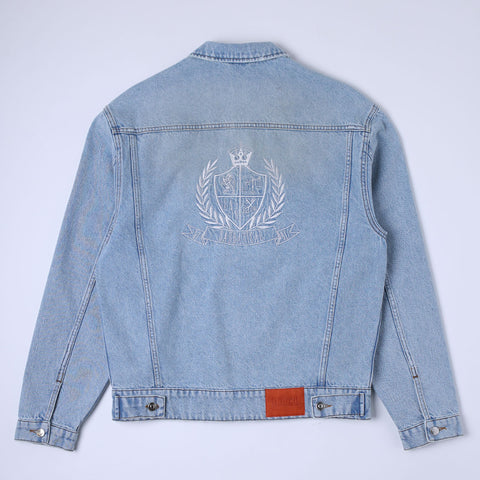 Sabbatical Crest Denim Jacket Washed Blue