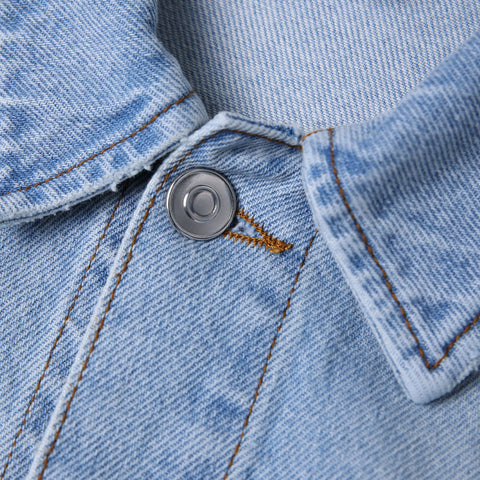 Sabbatical Crest Denim Jacket Washed Blue