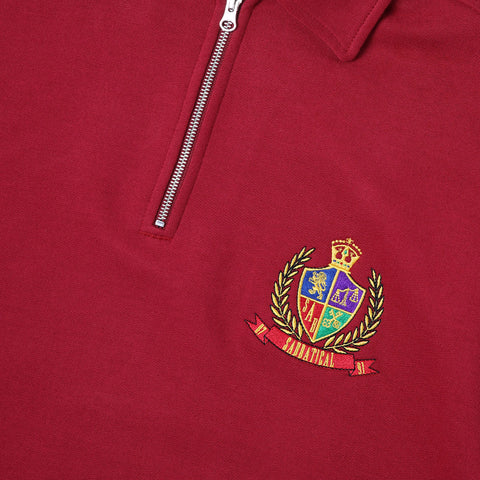 Sabbatical Crest Half Zip Sapphire Red