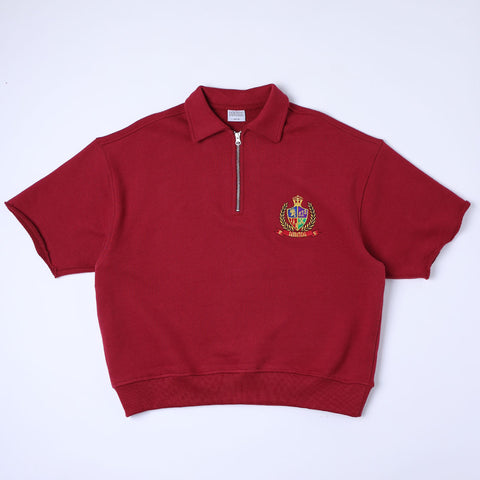 Sabbatical Crest Half Zip Sapphire Red