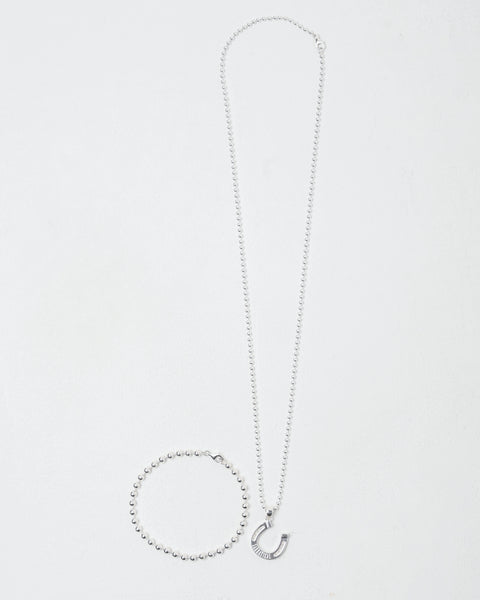 Sabbatical Horseshoe Necklace & Bracelet Set Silver