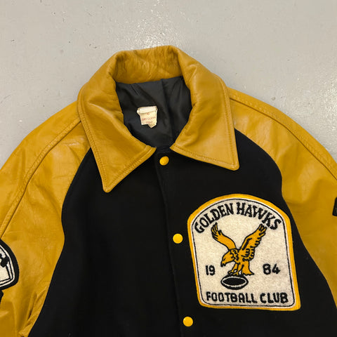 Vintage 1984 Golden Hawks Football Club Baseball Jacket