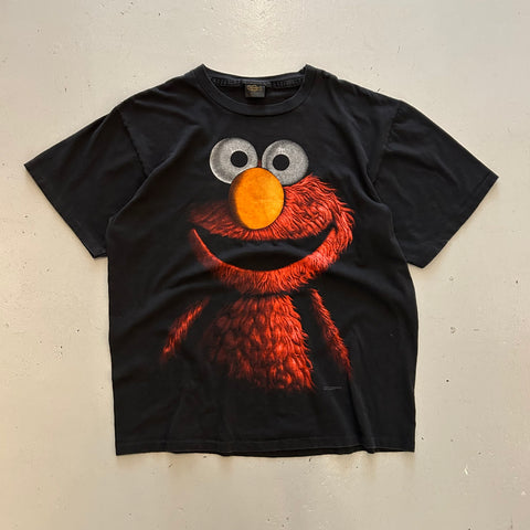 Vintage 90s Elmo Shadow Print Black Out Sesame Street T-Shirt