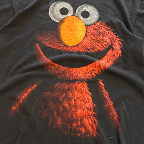 Vintage 90s Elmo Shadow Print Black Out Sesame Street T-Shirt
