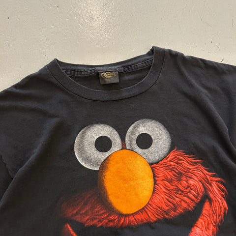 Vintage 90s Elmo Shadow Print Black Out Sesame Street T-Shirt