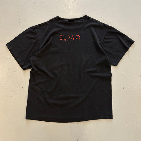 Vintage 90s Elmo Shadow Print Black Out Sesame Street T-Shirt