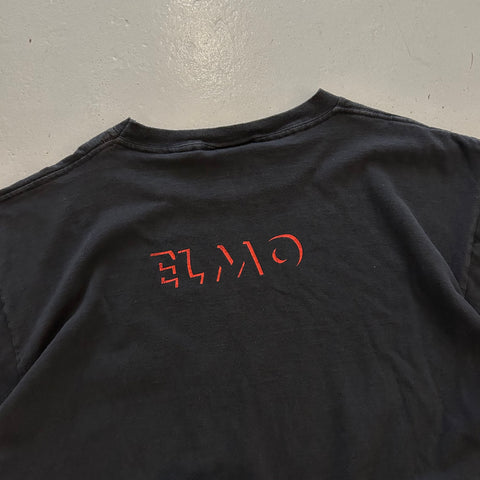 Vintage 90s Elmo Shadow Print Black Out Sesame Street T-Shirt