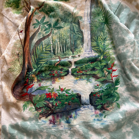 Vintage 1991 Rain Forest AOP LS