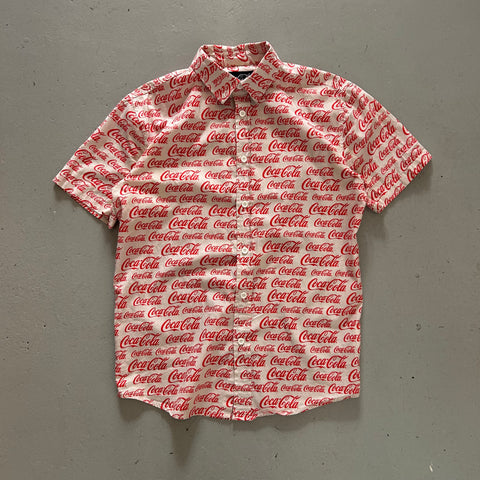 Vintage 90s AOP Coca-Cola Holiday Shirt