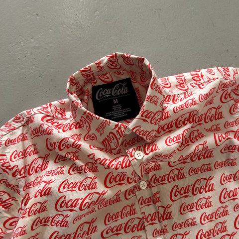 Vintage 90s AOP Coca-Cola Holiday Shirt