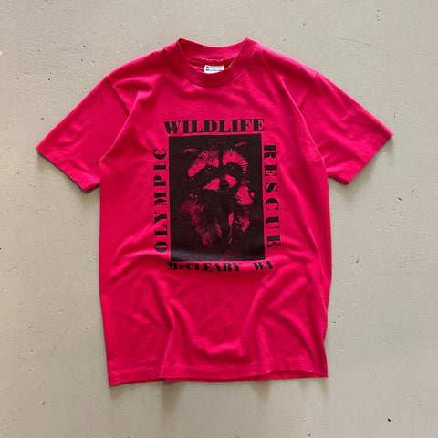 Vintage 80s Wildlife Olympic Rescue T-Shirt