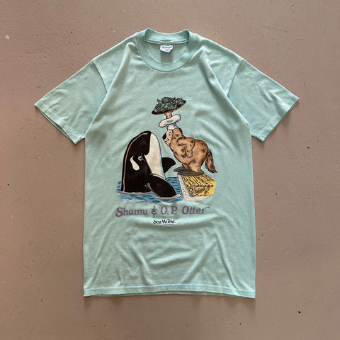 Vintage 1989 Sea World Shamu & O.P. Otter T-Shirt