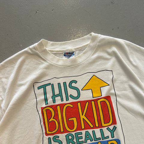 Vintage 1990 The Big Kid Is Really The Dad T-Shirt