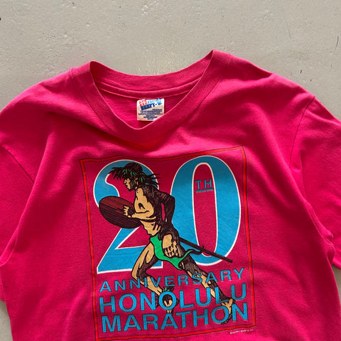 Vintage 90s 20th Anniversary Honolulu Marathon T-Shirt