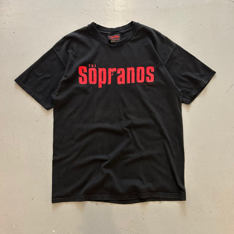 Vintage 2002 The Sopranos Logo T-Shirt Black Red