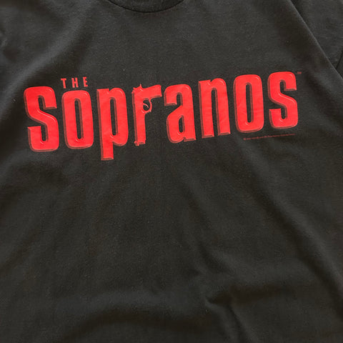 Vintage 2002 The Sopranos Logo T-Shirt Black Red