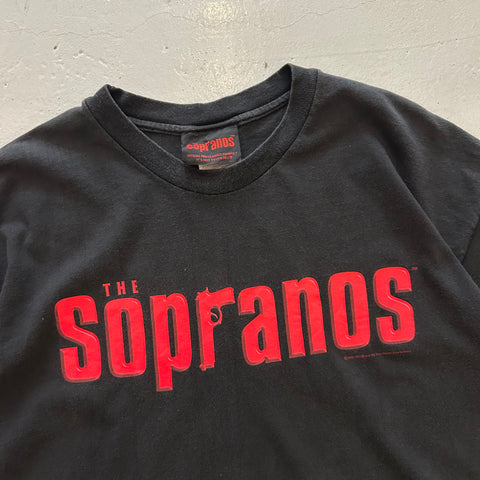 Vintage 2002 The Sopranos Logo T-Shirt Black Red