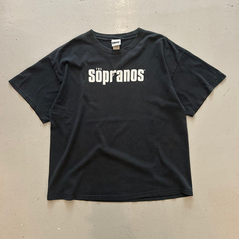 Vintage 2000s The Sopranos Logo T-Shirt Black White