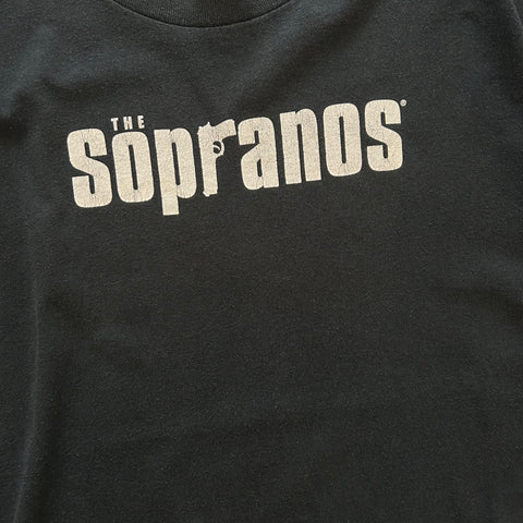 Vintage 2000s The Sopranos Logo T-Shirt Black White