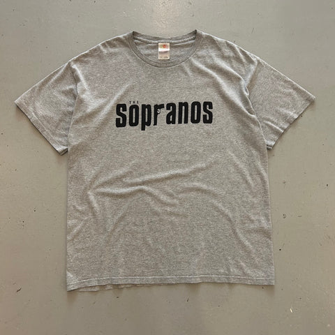 Vintage 2000s The Sopranos Logo T-Shirt Grey Black