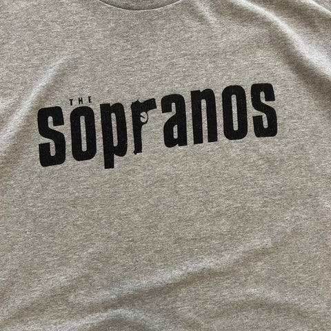 Vintage 2000s The Sopranos Logo T-Shirt Grey Black