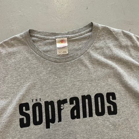 Vintage 2000s The Sopranos Logo T-Shirt Grey Black