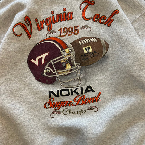 Vintage 1995 Virginia Tech Sugar Bowl Champs Sweatshirt