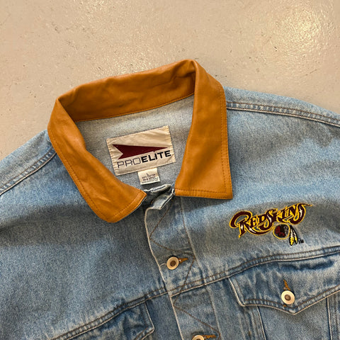 Vintage 90s Washington Red Skins Denim Jacket
