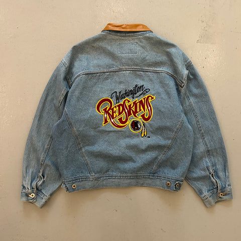 Vintage 90s Washington Red Skins Denim Jacket
