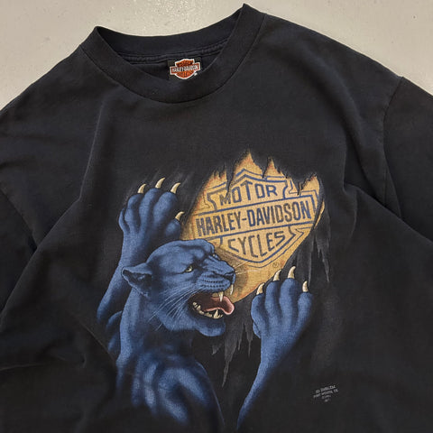 Vintage 1991 Harley-Davidson 3D Emblem Panther Easy Riders T-Shirt