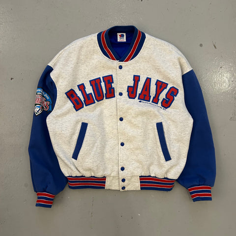 Vintage 1992 Toronto Blue Jays Fleece Bomber Jacket