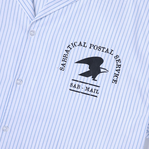 Sabbatical Postal Service Shirt Blue White