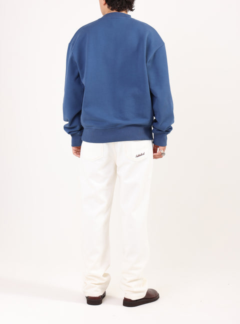 Sabbatical Logo Crewneck Night Blue White