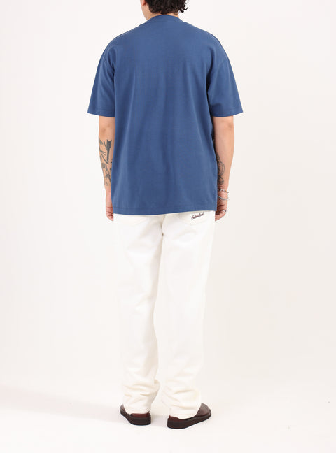 Sabbatical Logo T-Shirt Night Blue White