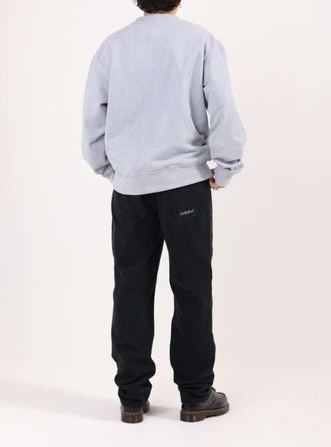 Sabbatical Logo Crewneck Heather Grey White