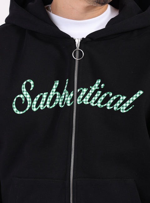 Sabbatical Tablecloth Zip Hoodie Black