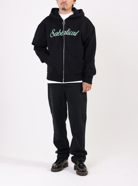 Sabbatical Tablecloth Zip Hoodie Black