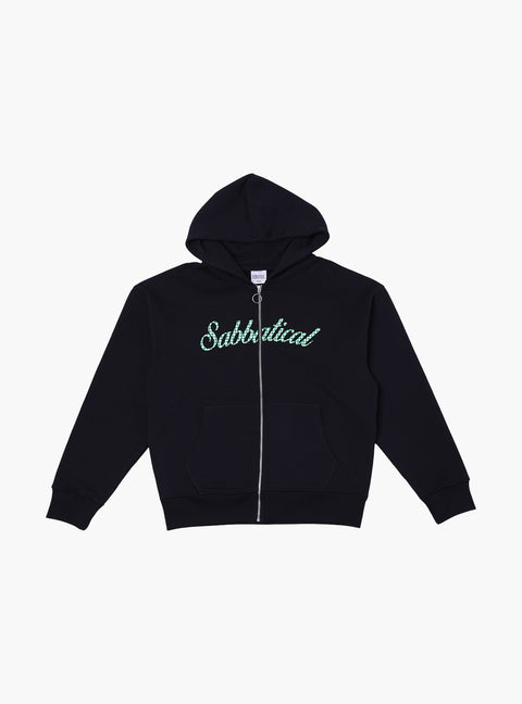 Sabbatical Tablecloth Zip Hoodie Black