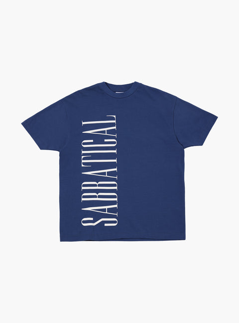 Sabbatical Logo T-Shirt Night Blue White