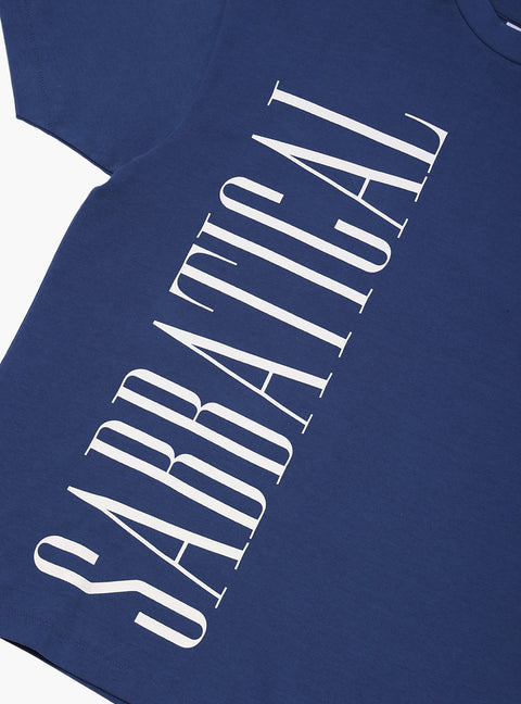 Sabbatical Logo T-Shirt Night Blue White