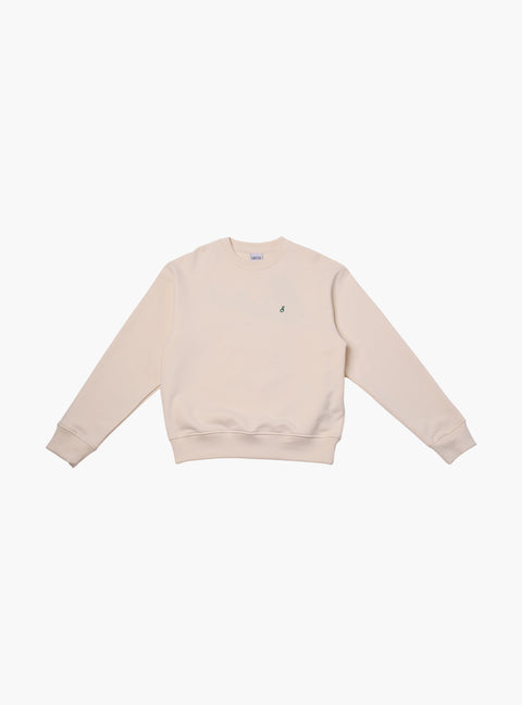 Sabbatical Script Logo Crewneck Vanilla Green