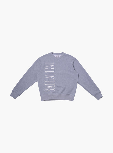 Sabbatical Logo Crewneck Heather Grey White
