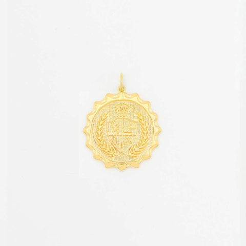 Sabbatical Crest Chain Necklace & Pendant Gold