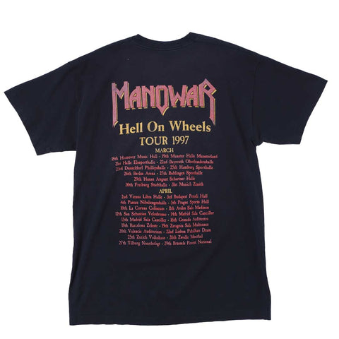 Vintage 1997 Manowar 'Hell On Wheels' T-Shirt