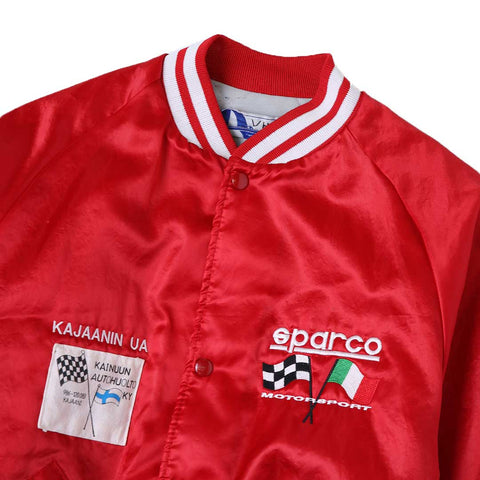 Vintage 90s Sparco Motorsport Satin Baseball Jacket