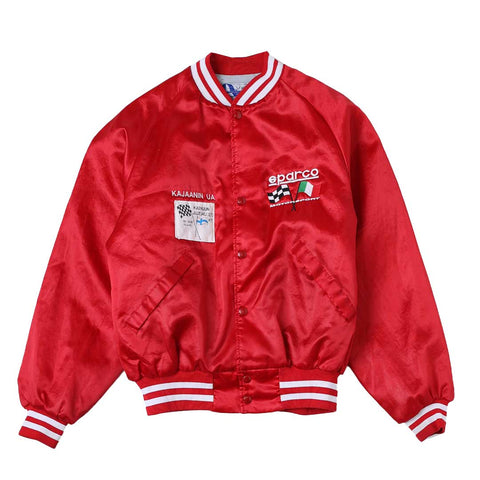 Vintage 90s Sparco Motorsport Satin Baseball Jacket