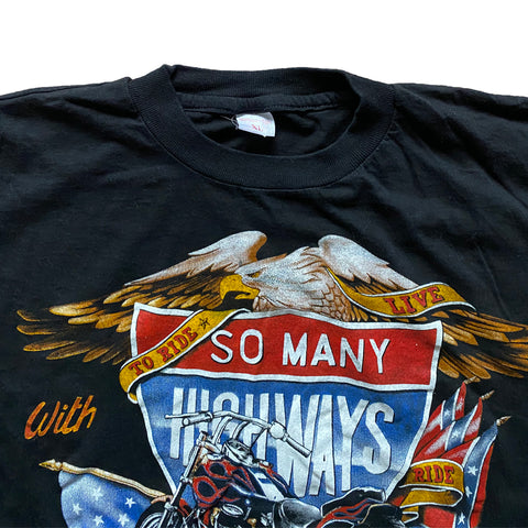 Vintage 90s 'So Many Highways To Ride' T-Shirt